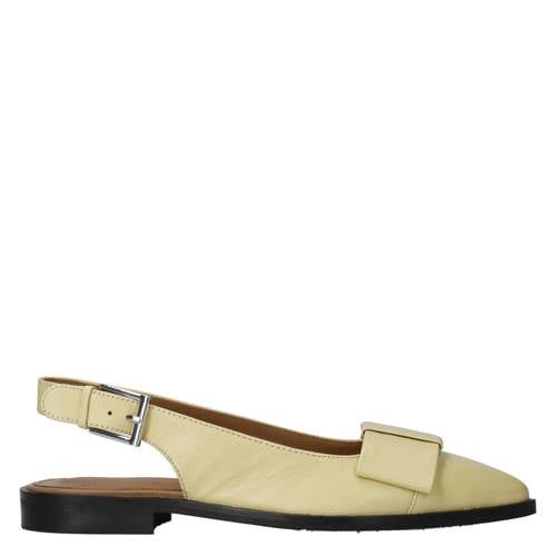 Copenhagen Shoes City Walk leren slingback loafers lichtgeel