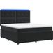 Maison Exclusive - Lit boxspring à LED avec matelas noir 160 x 200 cm, velours