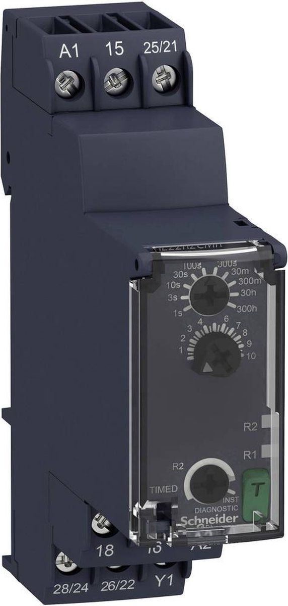 Schneider RE22R2CMR Tijdrelais Monofunctioneel 0.05 s - 300 h 2x wisselcontact