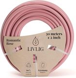 Tuyau d'arrosage 30 mètres - durable et flexible - rose - PVC recyclé