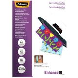 Fellowes Pochettes de plastification auto-adhésives A4 - 80 Micron - 100 Pièces