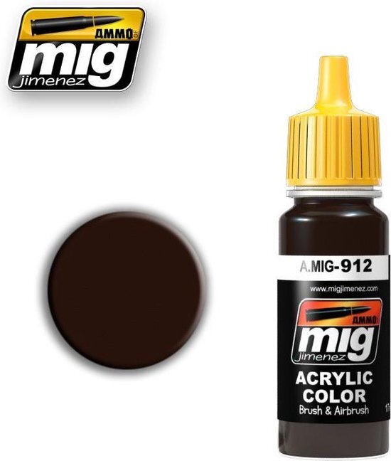 mig MIG-0912 Rood Bruin Schaduw Acrylverf (17 Ml), Multicolor