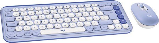 Logitech POP Icon Combo - Toetsenbord en Muis - Bluetooth - Qwerty US - Lila