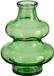 Mica Decorations Bloemenvaas Sira - transparant glas - groen - D12 x H16 cm
