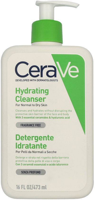 CeraVe Hydraterende Reinigingscrème 473ml - Voor Normale tot Droge Huid