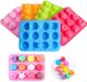 Ibenzoa® Moules en silicone en forme de fleur pour la pâtisserie et la fabrication de savon - Lot de 2 de différentes couleurs