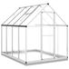Aluminium serre avec cadre de base 224x169x202 cm argenté