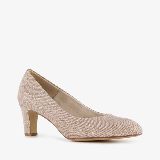 Tamaris Dames Pumps met Glitters Champagne - Beige - Maat 39