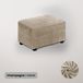 BankhoesDiscounter Velvet Hocker Cover - XL Champagne
