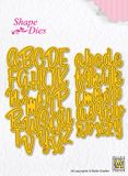 Nellie's Choice SD305 Shape die Nellie Snellen - Alphabet - snijmal Alfabet - schrijfletters letters - hoofdletter 1,5 cm & kleine letter 1 cm