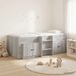 Maison Exclusive - Lit loft avec rangement, en bois imitation chêne Sonoma, finition gris