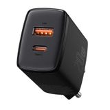 Baseus Chargeur compact 2 en 1 | Chargeur USB C et USB A | 20W | Noir