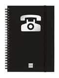 Finocam - Telefoonboek Phone DinA5 dubbele spiraal zwart, DIN A5 (148 x 210 mm)