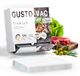 GustoVac Premium Vacuum Sealer Food Storage Bags – Sous Vide Bags Made In Germany – 100 bags 7.9 x 11.8 inch | 20 x 30 cm – Universally Compatible Sealer Bags – Extra Strong Seal – With Bonus E-Book