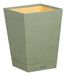 RHODIA 194624C - Papiermand Celadon - 24 x 24 x 32 cm - Oranje Zadelstiksel - Buitenkant in Imitatieleer - Home Office Rhodiarama Collectie - Bureauorganisatie en Stijlvolle Opberging