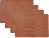 Unique Living placemats Croco lederlook - 4x - 43 x 30 cm - bruin