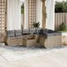 Maison Exclusive - Ensemble de jardin, composé de 10 pièces avec coussins, couleur : beige, matériau : polyrotin