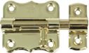 Amig stalen schuifslot/plaatgrendel - 3.5 X 3.3 cm - messing afwerking - zilver - deur - poort