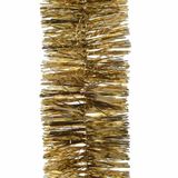 Decoris Kerstslinger - 5x - guirlande - goud - glanzend lametta - 270 cm