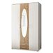 Kassel Kledingkast met spiegeldeur, Artisan eiken look, multifunctionele kast met 3 draaideuren voor je slaapkamer, 120 x 195 x 55 cm (b x h x d)