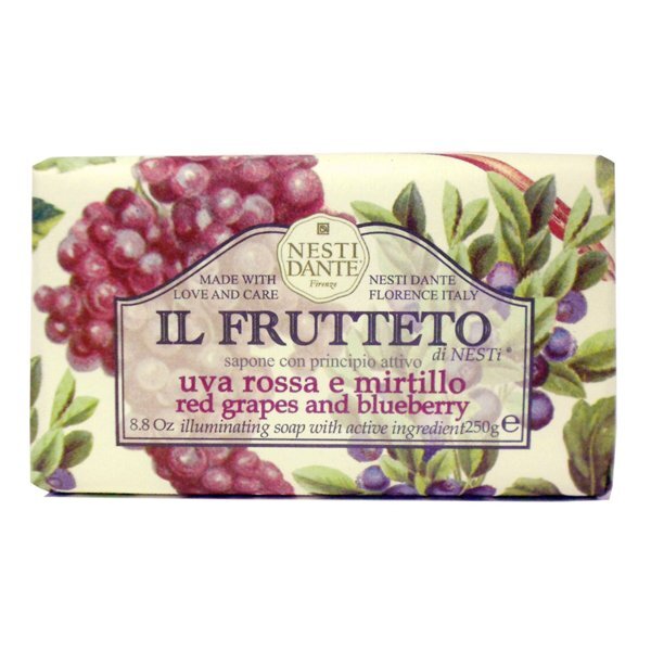 Nesti Dante Il Frutteto: Rode Druiven Bosbessen zeep 250 gr