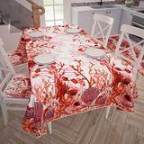 PETTI Artigiani Italiani Tafelkleed Vlekbestendig Rechthoekig 140x240 cm Koraal Rood