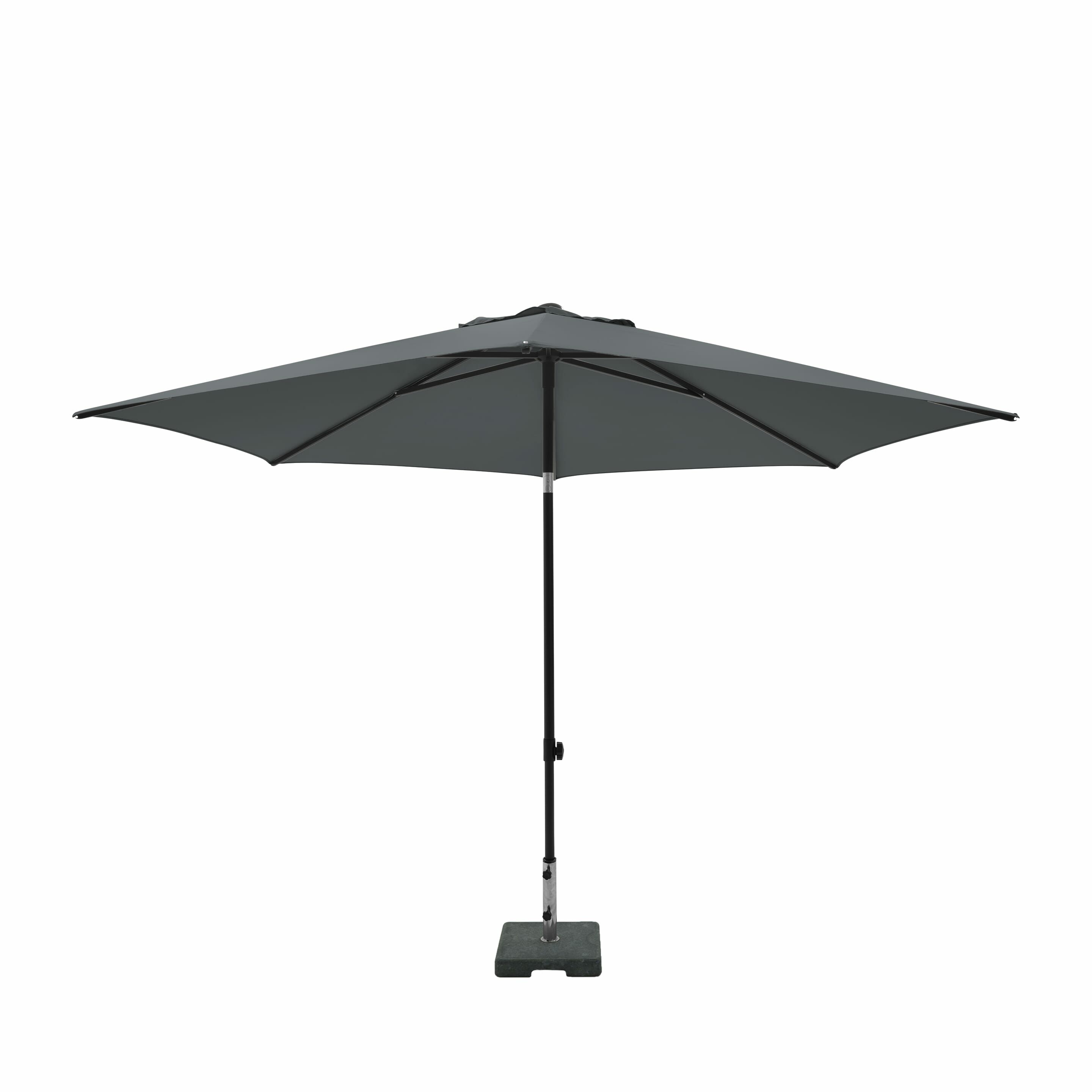 Madison Stokparasol Asymetric Sideway 360x220 cm. - Grijs