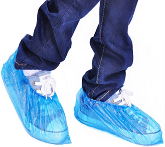 HaverCo Schoencovers schoenhoesjes wegwerp 100 stuks / Overshoes Waterproof Medical plastic