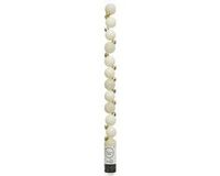 Decoris Mini kerstballen - 14x st - wol wit - D3 cm - kunststof