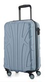 Suitline Handbagage koffer 55 x 35 x 20 cm (34 L) ABS harde schaal met TSA slot 4 dubbele wielen telescopische handgreep licht cabine bagage zakenreis, Pool blue