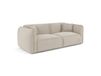 Canapé 3 places en tissu tramé toucher doux beige
