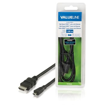 Valueline HDMI Kabel - 1 m - Zwart