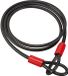 Relaxdays 10x Câble en acier avec boucles - Antivol de vélo - Câble en acier - Câble de sécurité - 2 m - Noir/Rouge