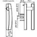 La Croisee Ds – Poignée de porte d'entrée 20° Symbiose – Sens droite – Teinte blanc 9016 – Carré 30,8 mm – Profil 33 à 52 mm