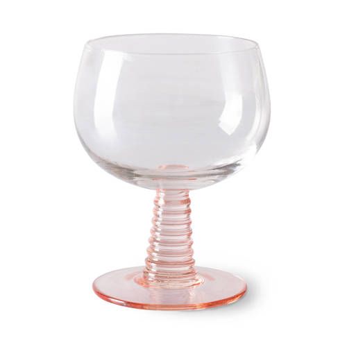 HK Living Wijnglas Swirl - Roze - 350 ml
