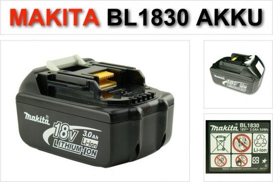 Makita BL1830B Accu 18V / 3,0Ah Li-Ion