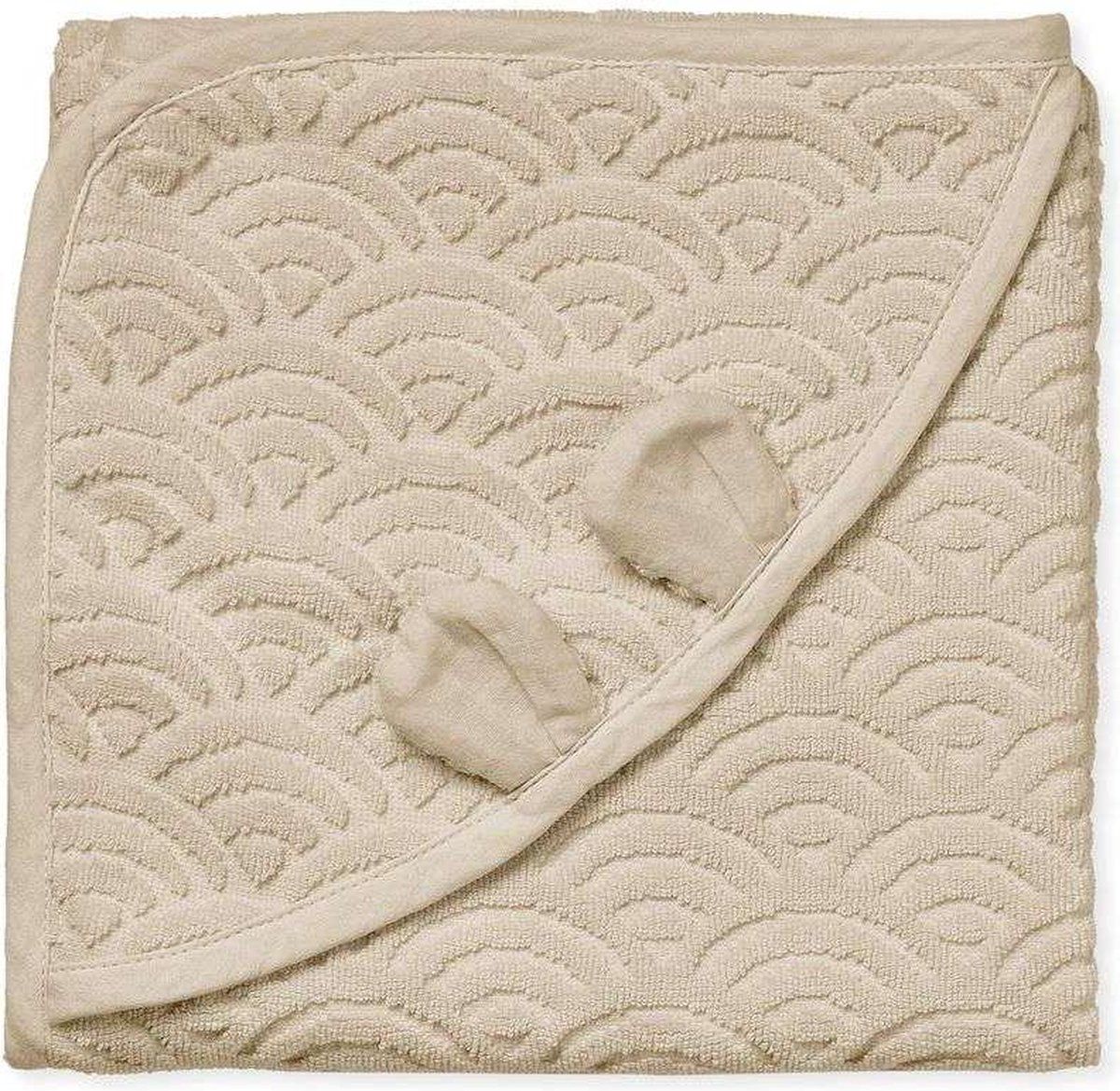 CamCam Copenhagen Badhanddoek met oren Baby beige - Katoen - 5712805059057