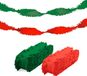 Folat Versiering Slingers - Combi Set - Rood en Groen - 24 Meter per Kleur - Crepe Papier - Feestslingers