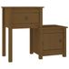 VidaXL Table de chevet 79,5x38x65,5 cm pin massif miel brun