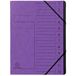 Exacompta 541208E Project Map Violet A4 Cardboard 12 Compartments Elastic Band