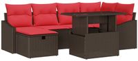 vidaXL Tuinbank Set Poly Rattan