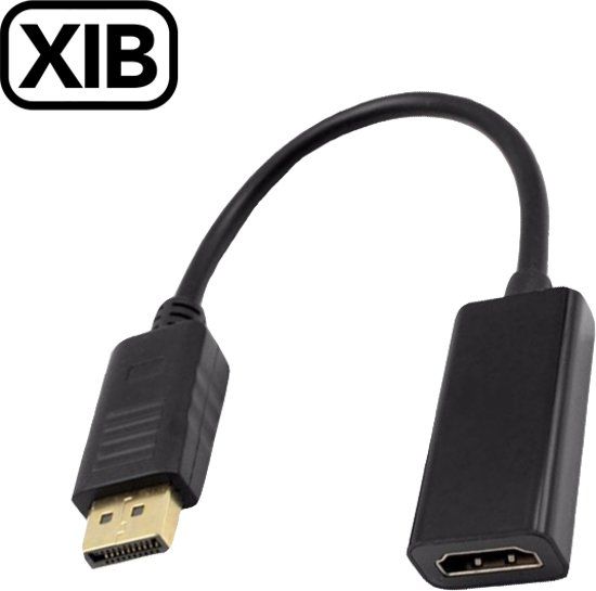 XIB Displayport naar HDMI / DP to HDMI adapter - Zwart