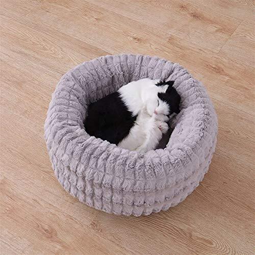 YABAISHI Fluffy kattenkat, huisdierbed, diepe slaap, L 60x60cm, PINK