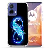 Cokitec Versterkte hoes voor Motorola G85 5G Oneindige Veer Textuur Blauw