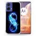 Cokitec Versterkte hoes voor Motorola G85 5G Oneindige Veer Textuur Blauw