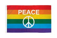AZ FLAG Regenboog Vredessymbool Vlag 150x90 cm