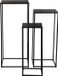 Mica Decorations Quinty Bijzettafel - Set van 3 - Metaal - Zwart