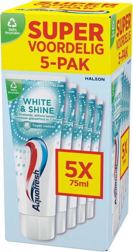 Aquafresh White & Shine Tandpasta Voordeelverpakking 5 x 75ml