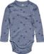 Hummel Baby romper met lange mouwen, Unisex, Vuursteen, Effen, Merinowol/Viscose, 2 jaar