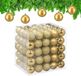 Merkloos / Sans marque Relaxdays Kerstballen set van 100 - Ø 6 cm - kunststof - onbreekbaar - goud